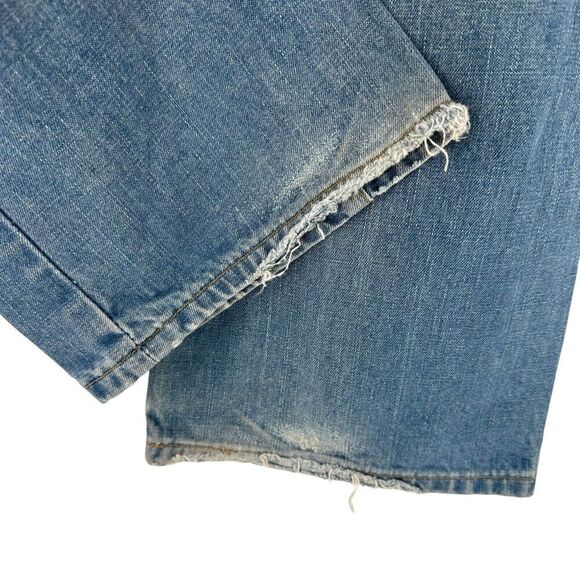 Adriano Goldschmied Blue Jeans Gemini Low Rise Straight Size 28 Distressed Denim - Picture 5 of 11